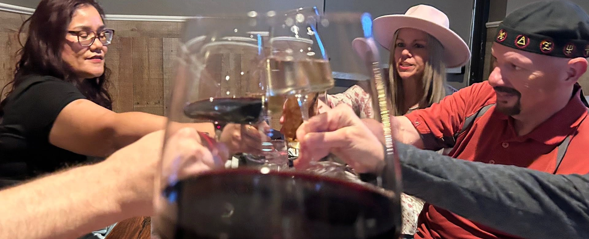WVBE members sharing a toast during a community outing